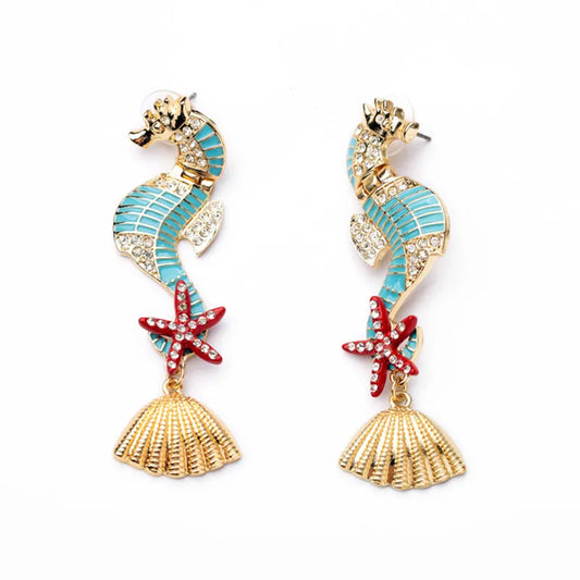 Sea Horse Drop Earrings