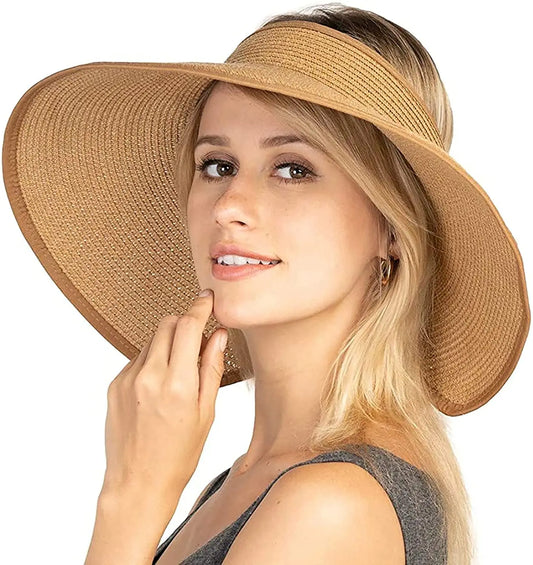 UPF 50+ Wide Brim Roll-Up Sun Visor
