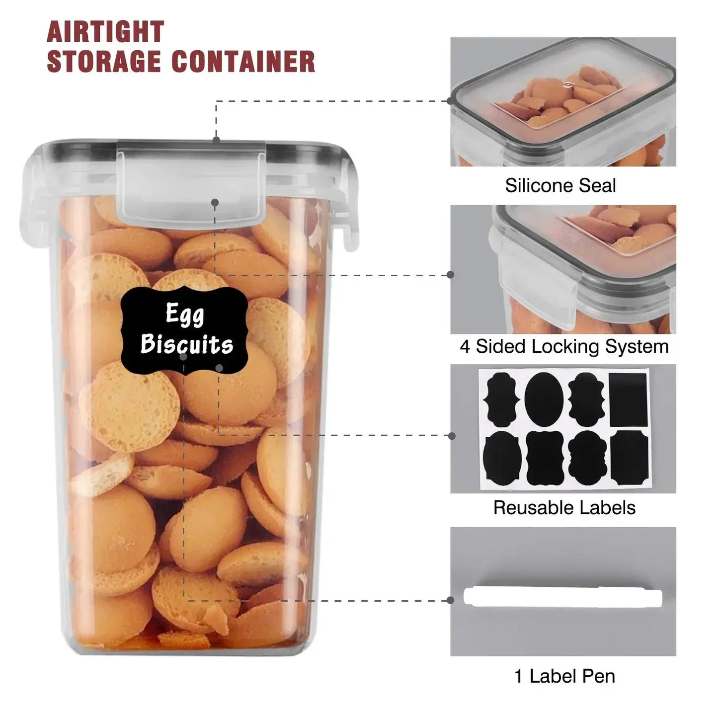 5-Piece Food Storage Container Set with Lids