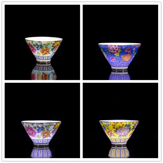4 Pcs/Set Hand-Painted Exquisite Cups