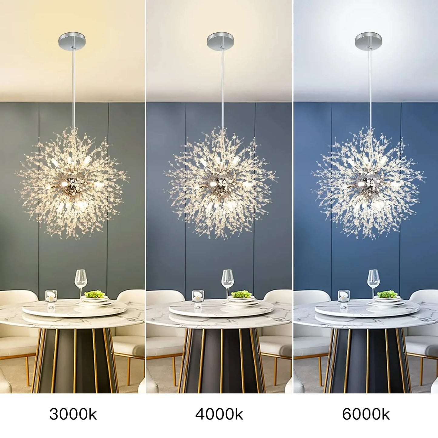Modern Crystal Dandelion Chandelier