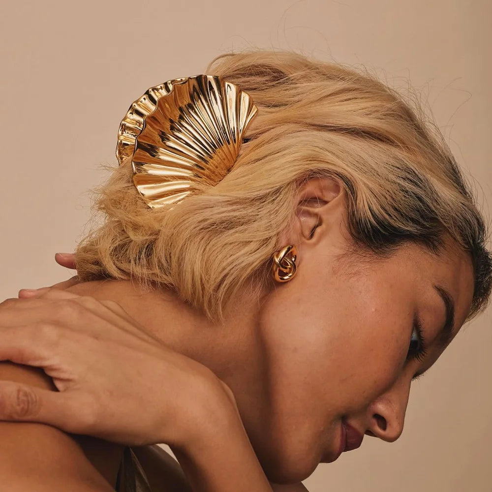 Gold Shell Hair Claw