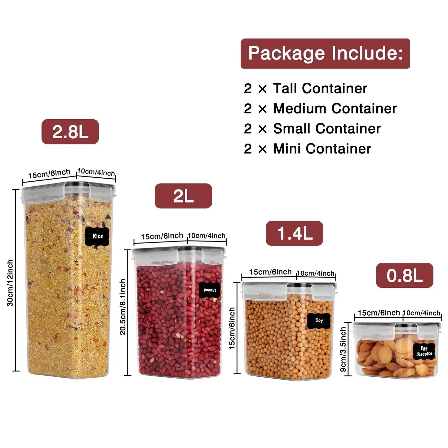 5-Piece Food Storage Container Set with Lids
