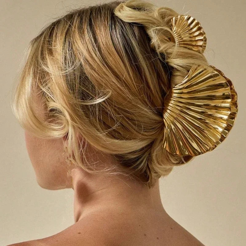 Gold Shell Hair Claw