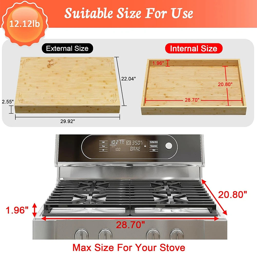 Bamboo Stove Top Cover & Cutting Board