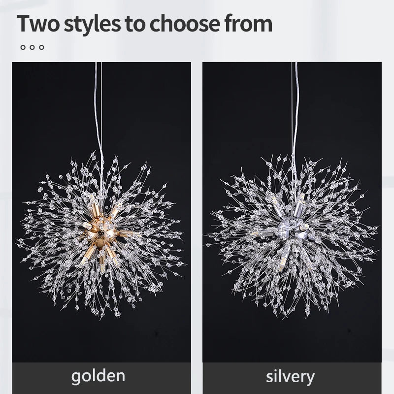Modern Crystal Dandelion Chandelier