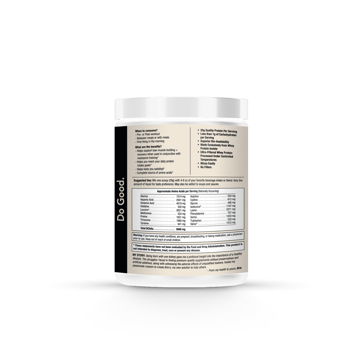 Premium Whey Isolate Protein, Unflavored