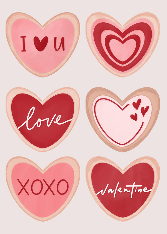 Heart Cookies Print