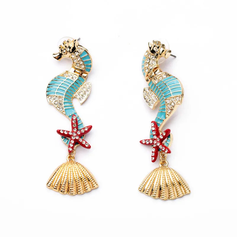 Sea Horse Drop Earrings