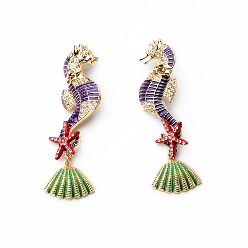 Sea Horse Drop Earrings