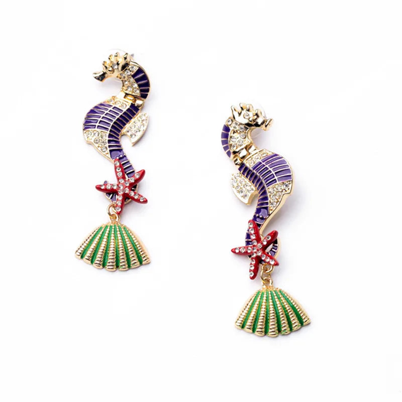 Sea Horse Drop Earrings