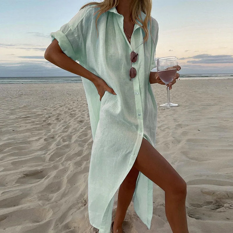 Casual Long-Sleeved Cover Up