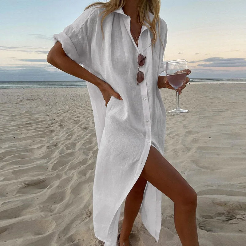 Casual Long-Sleeved Cover Up
