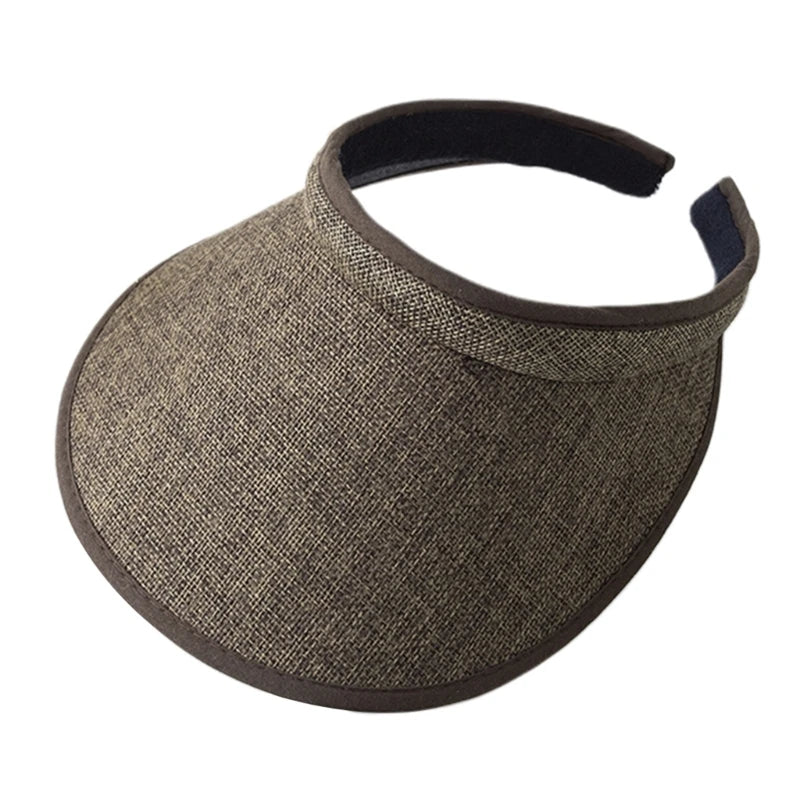 Wide Brim Straw Sun Visor