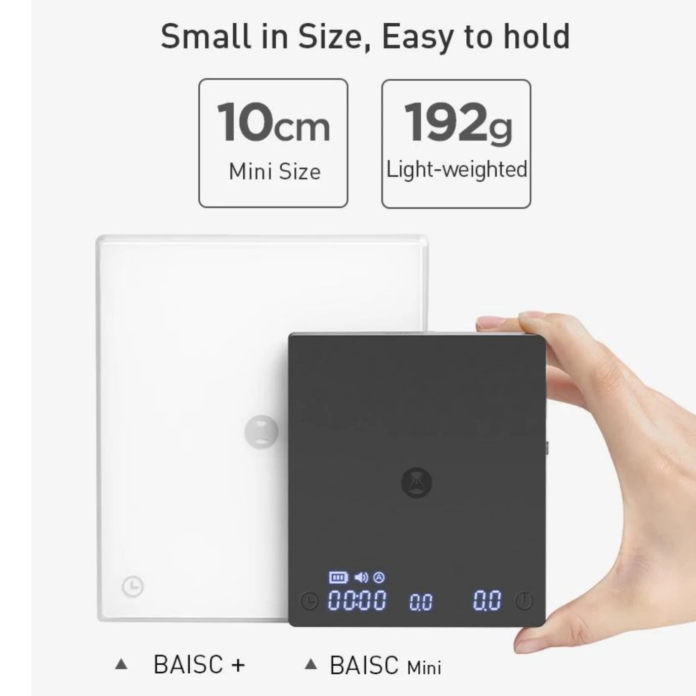 Mini Digital Coffee Scale with Timer & USB Light