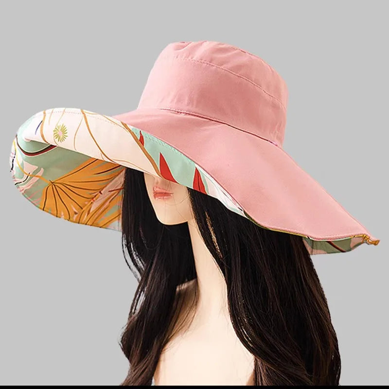Double-Sided Cotton Sun Hat