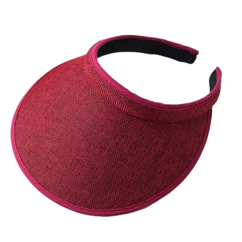 Wide Brim Straw Sun Visor