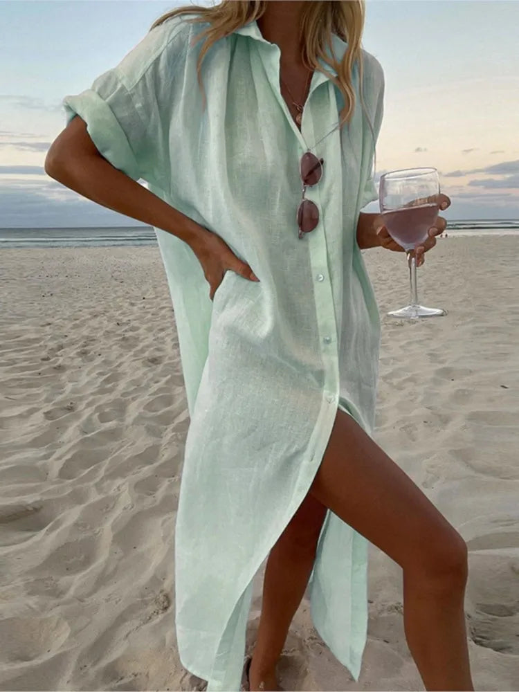 Casual Long-Sleeved Cover Up