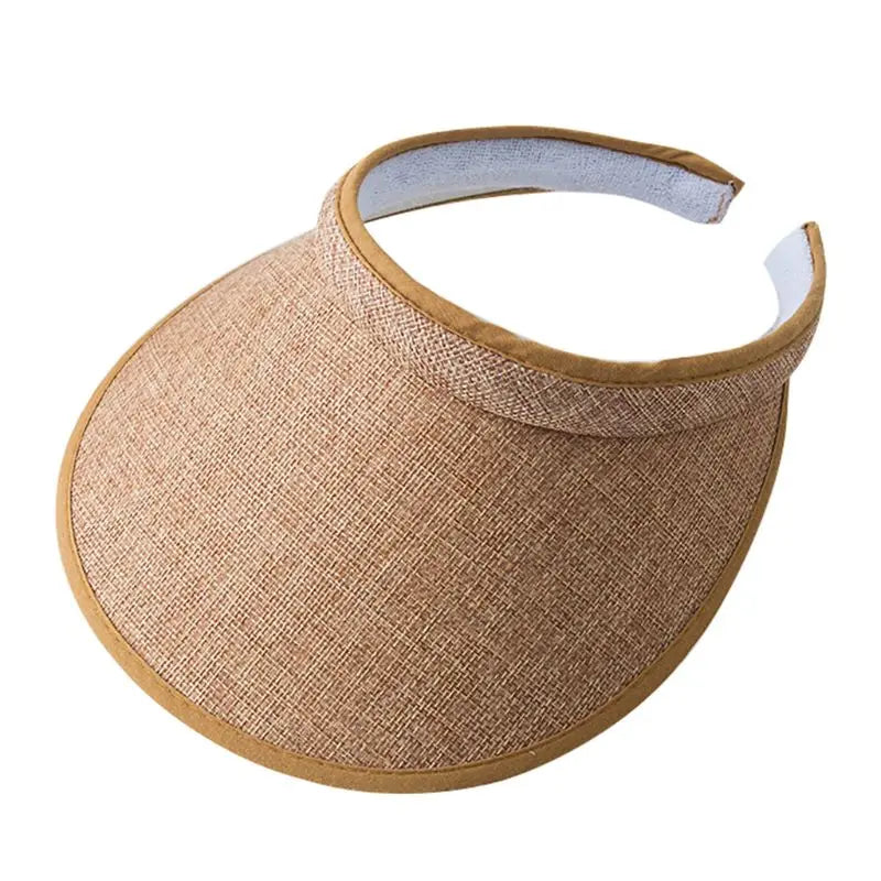 Wide Brim Straw Sun Visor