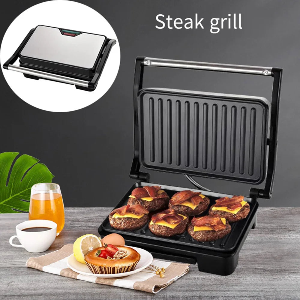 750W Electric Waffle & Sandwich Maker