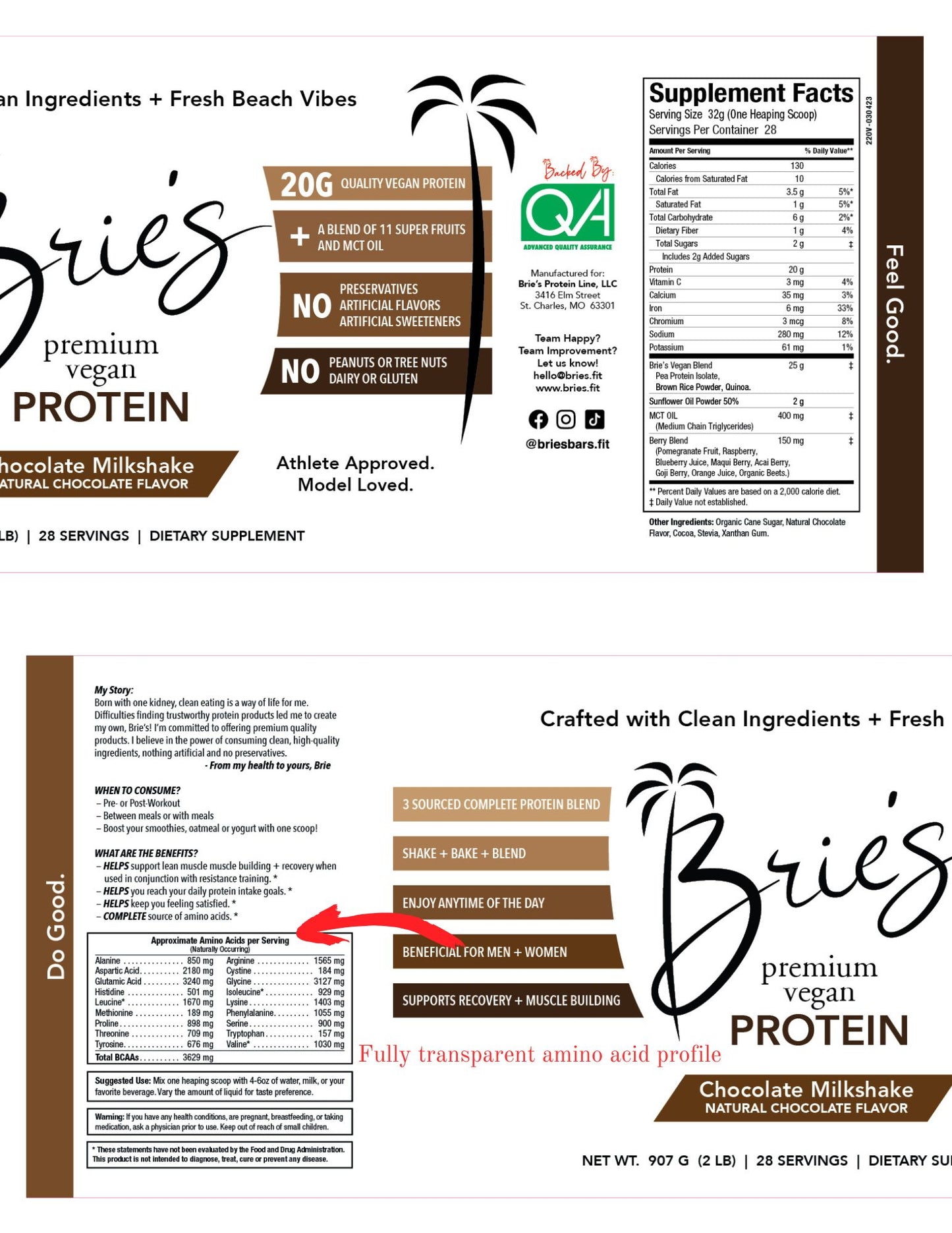 WHOLESALE Premium Vegan Protein, Chocolate Milkshake Flavor