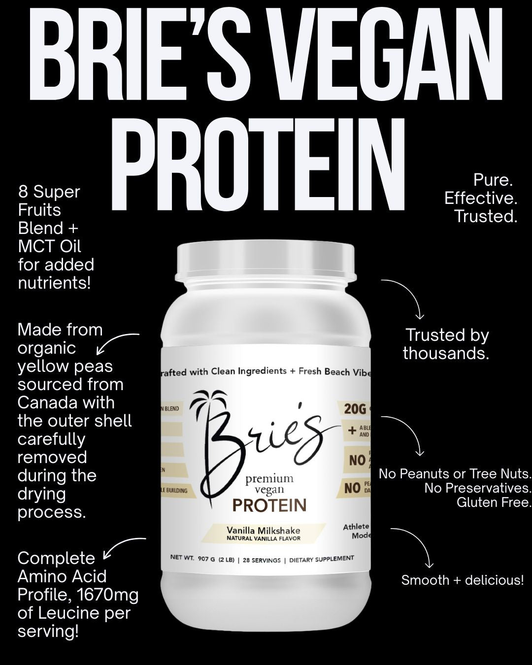 WHOLESALE Premium Vegan Protein, Vanilla Milkshake Flavor